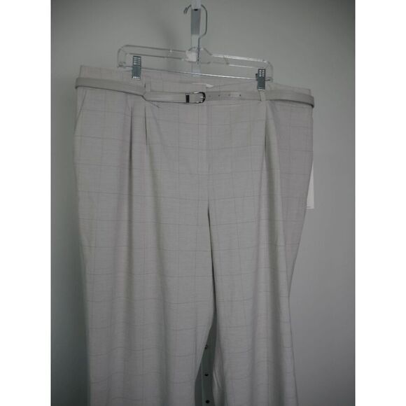 Calvin Klein Women's Plus Size Windowpane Wide-Leg Pants 20W - Picture 3 of 10